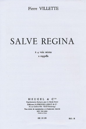 VILLETTE SALVE REGINA CHOEUR MIXTE A CAPPELLA