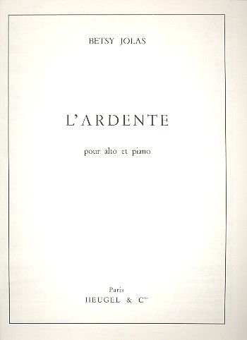 L'Ardente pour alto et piano