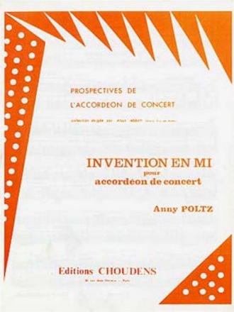 Poltz, Invention En Mi Accordeon De Concert Accordion Buch