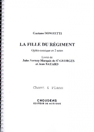 La fille du rgiment  rduction chant et piano (frz),  copie d'archive