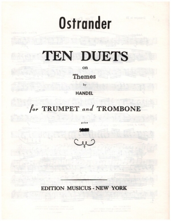 10 Duets on Themes by Handel for trumpet and trombone parts