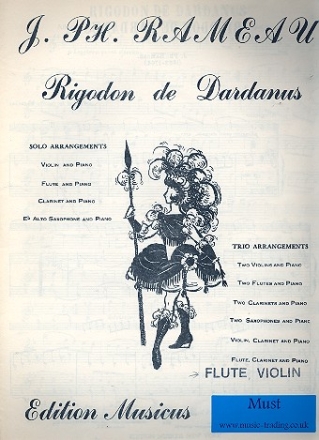 Rigodon de Dardanus for flute, violin and piano