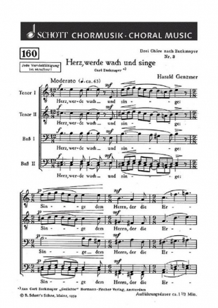 Drei Chre GeWV 54 fr Mnnerchor (6-stimmig) Chorpartitur