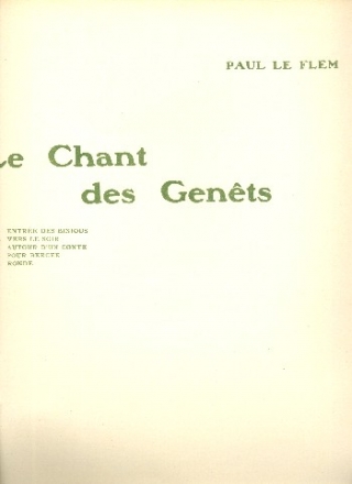 Le chant des genets pour piano