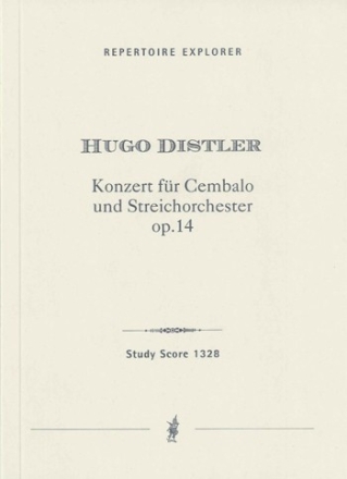 Konzert op.14 fr Cembalo und Streichorchester Studienpartitur