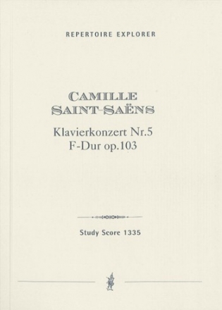 Konzert F-Dur Nr.5 op.103 fr Klavier und Orchester Studienpartitur