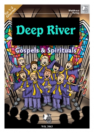 Deep River fr 1-2 Gitarren Spielpartitur (mit Text)