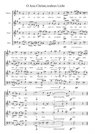 Trenkner, Werner O Jesu Christe, wahres Licht op. 3 RV, Nr. 7 SATB