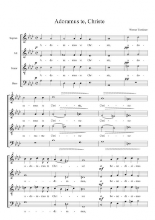 Trenkner, Werner Adoramus te, Christe fr Chor SATB a cappella (o. Opuszahl)