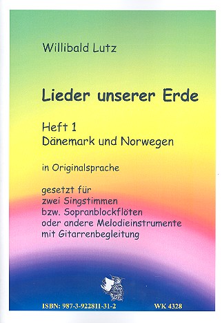 Lieder unserer Erde Band 1 fr 2 Stimmen (Blockflten (SS)) (Melodieinstrument und Gitarre) Spielpartitur mit Text in Originalsprache