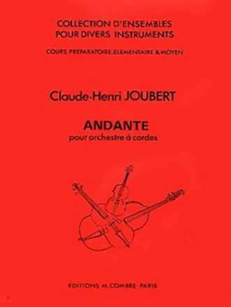 JOUBERT Claude-Henry Andante orchestre  cordes Partition