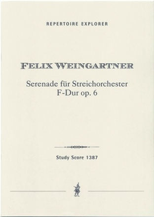 Serenade F-Dur op.6 fr Streichorchester Studienpartitur