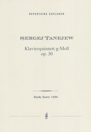 Quintett g-Moll op.30 fr 2 Violinen, Viola, Violoncello und Klavier Partitur und Stimmen