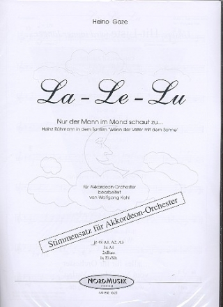 La-le-lu nur der Mann im Mond schaut zu fr Akkordeonorchester Stimmensatz