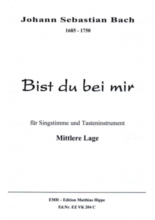 Bist du bei mir fr Gesang (mittel) und Tasteninstrument