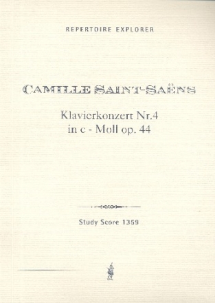 Konzert c-Moll Nr.4 op.44 fr Klavier und Orchester Studienpartitur