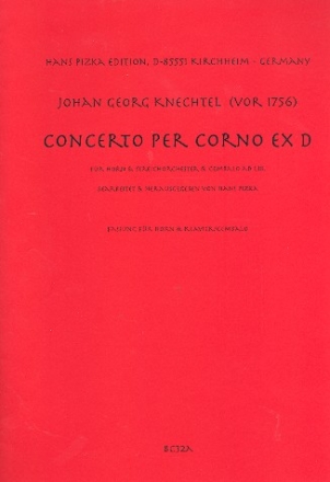 Concerto per corno ex D fr Horn, Streichorchester, Cembalo ad lib Klavierauszug