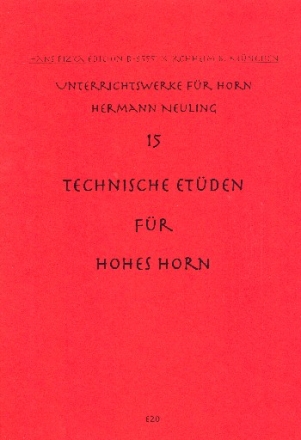 15 technische Etden fr hohes Horn