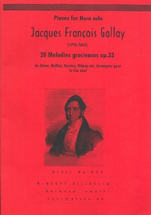 20 Melodies gracieuses op.33 pour cor