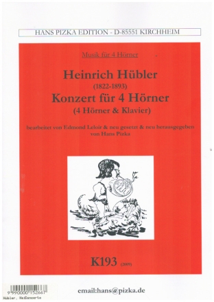 Konzert fr 4 Hrner und Klavier Partitur und Stimmen