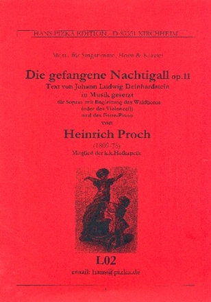 Gefangene Nachtigall op.11 fr Sopran, Waldhorn (Violoncello) und Klavier Stimmen