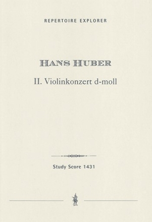 Huber, Hans II. Violinkonzert d-moll (Erstausgabe) viol_orch Studienpartitur