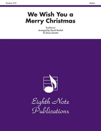 We Wish You a Merry Christmas for brass quintet score and parts