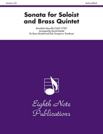 Benedetto Marcello (Arr, David Marlatt) Sonata for Soloist and Brass Quintet Tub | Pos | Hrn | 2 Trp