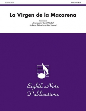 La virgen de la Macarena for solo trumpet, 2 trumpets, horn in F, trombone and tuba score and parts