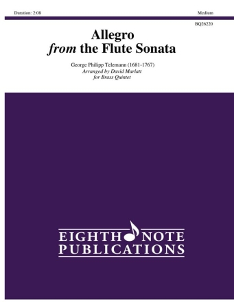 George Philipp Telemann (Arr, David Marlatt) Allegro from the Flute Sonata 2 Trp | Hrn | Pos | Tub