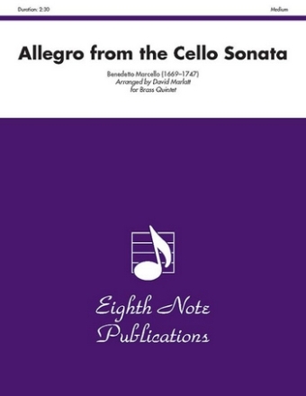 Benedetto Marcello (Arr, David Marlatt) Allegro from the Cello Sonata 2 Trp | Hrn | Pos | Tub