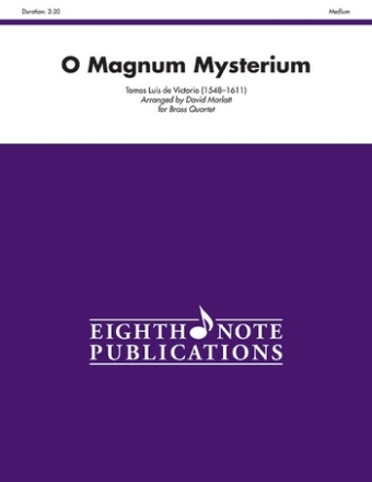 Tomas Luis de Victoria (Arr, David Marlatt) O Magnum Mysterium 2 Trp | Hrn | Pos