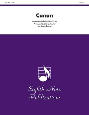 Canon for 2 trumpets, horn and trombone score and parts