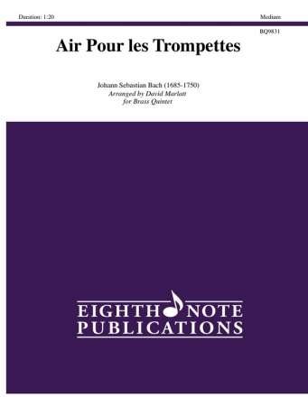 Johann Sebastian Bach (Arr, David Marlatt) Air Pour les Trompettes 2 Trp | Hrn | Pos | Tub