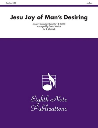 Johann Sebastian Bach (Arr, David Marlatt) Jesu Joy of Mans Desiring 6 Klar