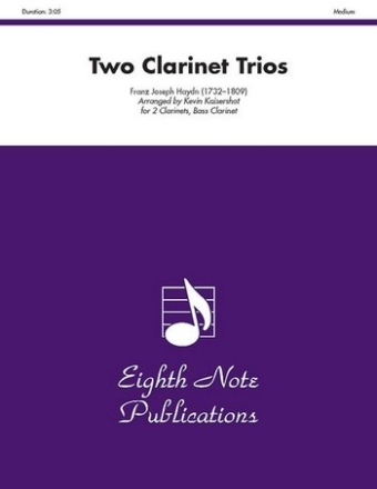 2 Clarinet Trios for 2 clarinets and bass clarinet score and parts