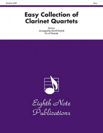 Easy Collection of Clarinet Quartets for 4 clarinets 2 scores