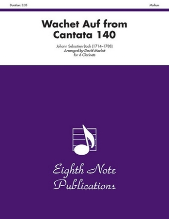 Johann Sebastian Bach (Arr, David Marlatt) Wachet Auf from Cantata 140 6 Klar