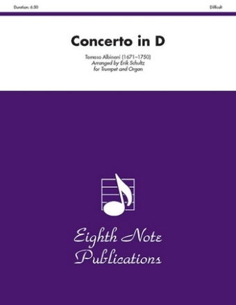 Concerto in D Major op.7,6 for Oboe and Strings for trumpet and organ Trp | Org