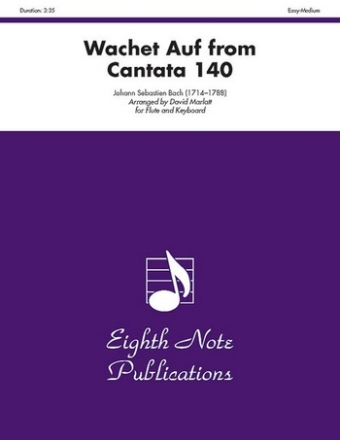 Johann Sebastian Bach (Arr, David Marlatt) Wachet Auf from Cantata 140 Fl | Key