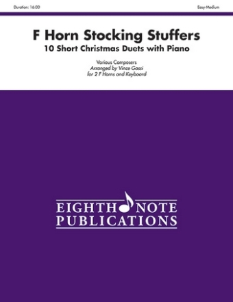 Various Composers (Arr, Vince Gassi) F Horn Stocking Stuffers - 10 Short Christmas Duets with Piano 2 Hrn | Key