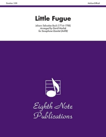 Little Fugue in g Minor for 4 saxophones (AATBar) score and parts