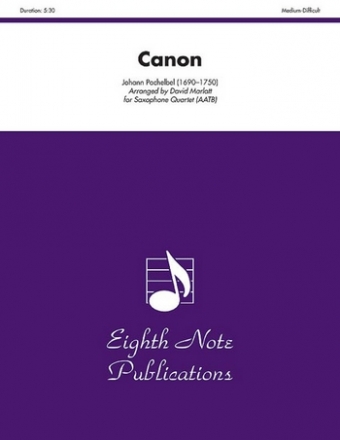 Canon fr 4 Saxophone (AATBar) Partitur und Stimmen