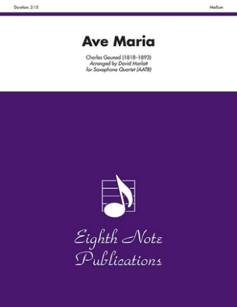 Charles Gounod (Arr, David Marlatt) Ave Maria 4 Sax (AATB)