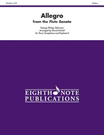 George Philipp Telemann (Arr, David Marlatt) Allegro from the Flute Sonata T-Sax | Key