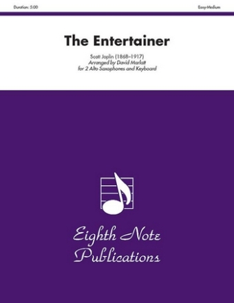 The Entertainer for 2 alto saxophones and keyboard score and parts