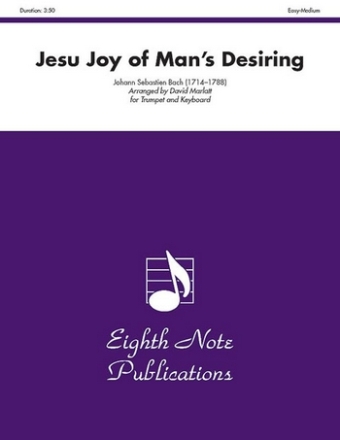 Johann Sebastian Bach (Arr, David Marlatt) Jesu Joy of Mans Desiring Trp | Key