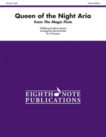 Queen of the Night Aria from the Magic Flute for 5 trumpets score and parts