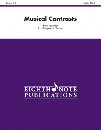 Musical Contrasts for 5 trumpets and timpani score and parts