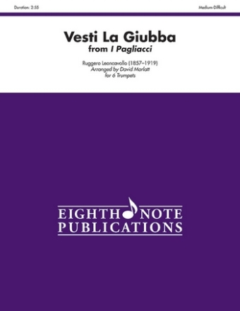 Ruggero Leoncavallo (Arr, David Marlatt) Vesti La Giubba from I Pagliacci 6 Trp